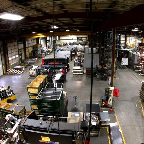 Sky view of manufacturing plant