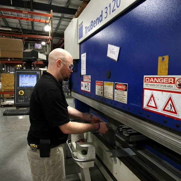Employee working with prototyping shop