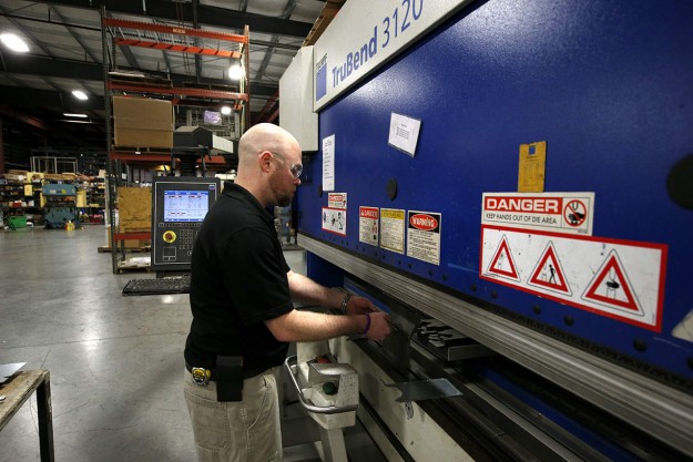 Employee working with prototyping shop