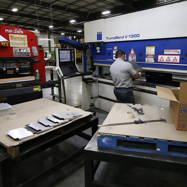 Employee working on truma bend