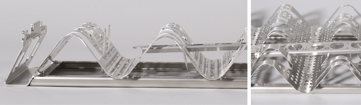 The Wave Tray for Orthopedic Sterilization from two angles